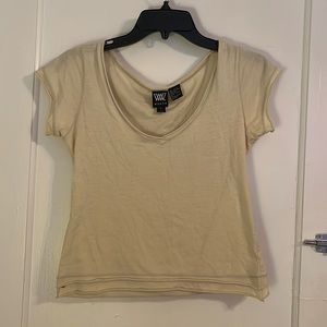 Tan cropped Tee size S